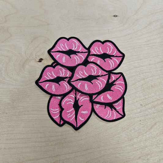 Kissy Lips Hat Patch front side