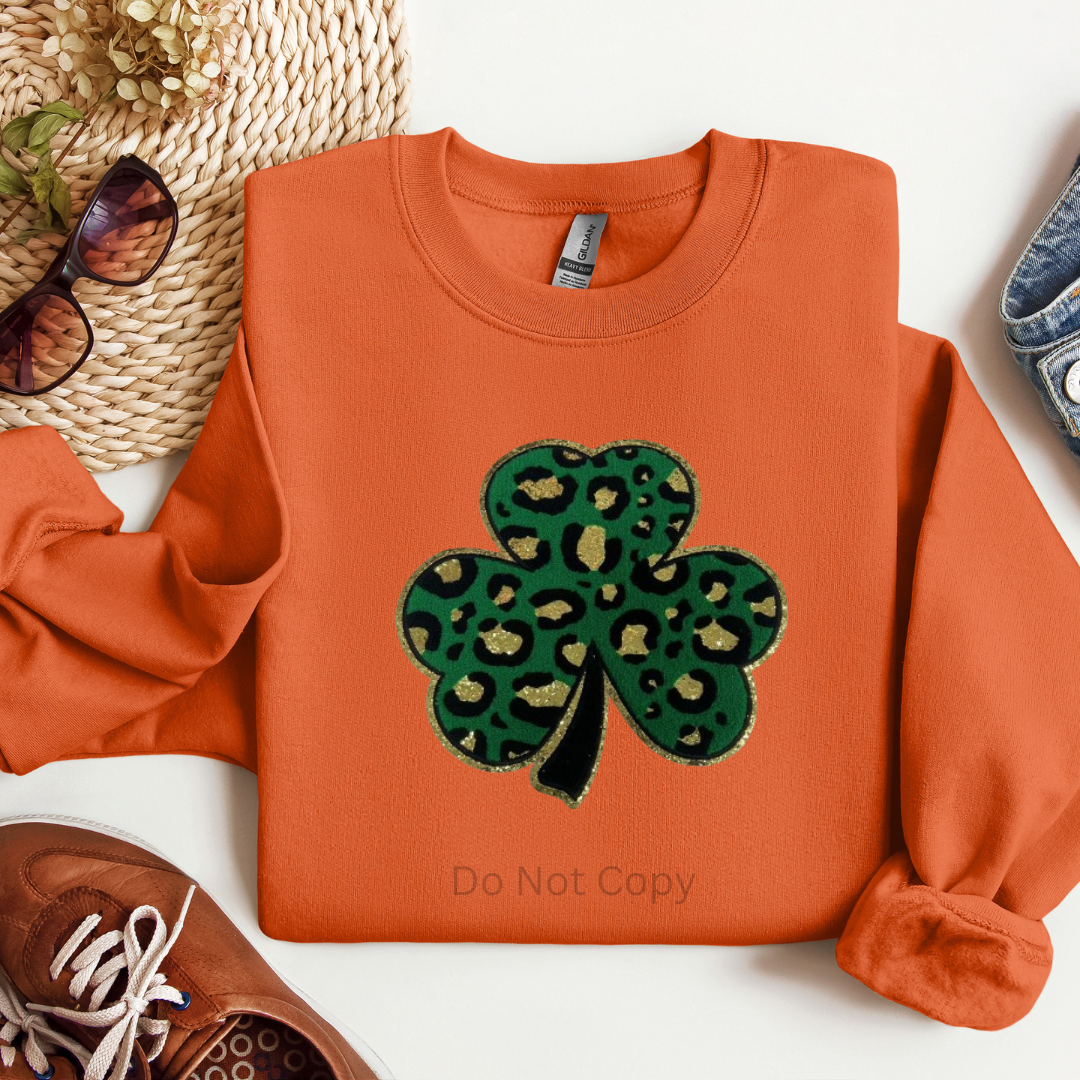 Shamrock Chenille Patch on Tshirt 