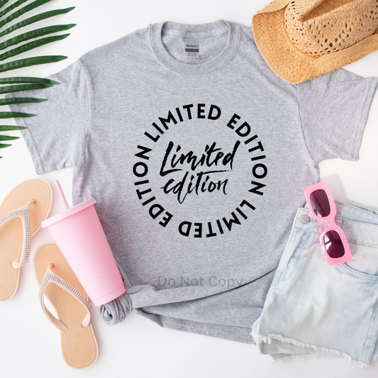 Limited Edition Screen Print Transfer on a tshirt