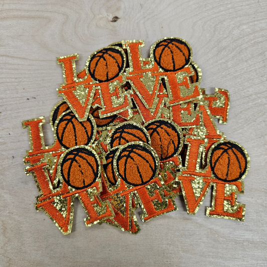 Love Basketball Chenille Hat Patch (1 Patch)