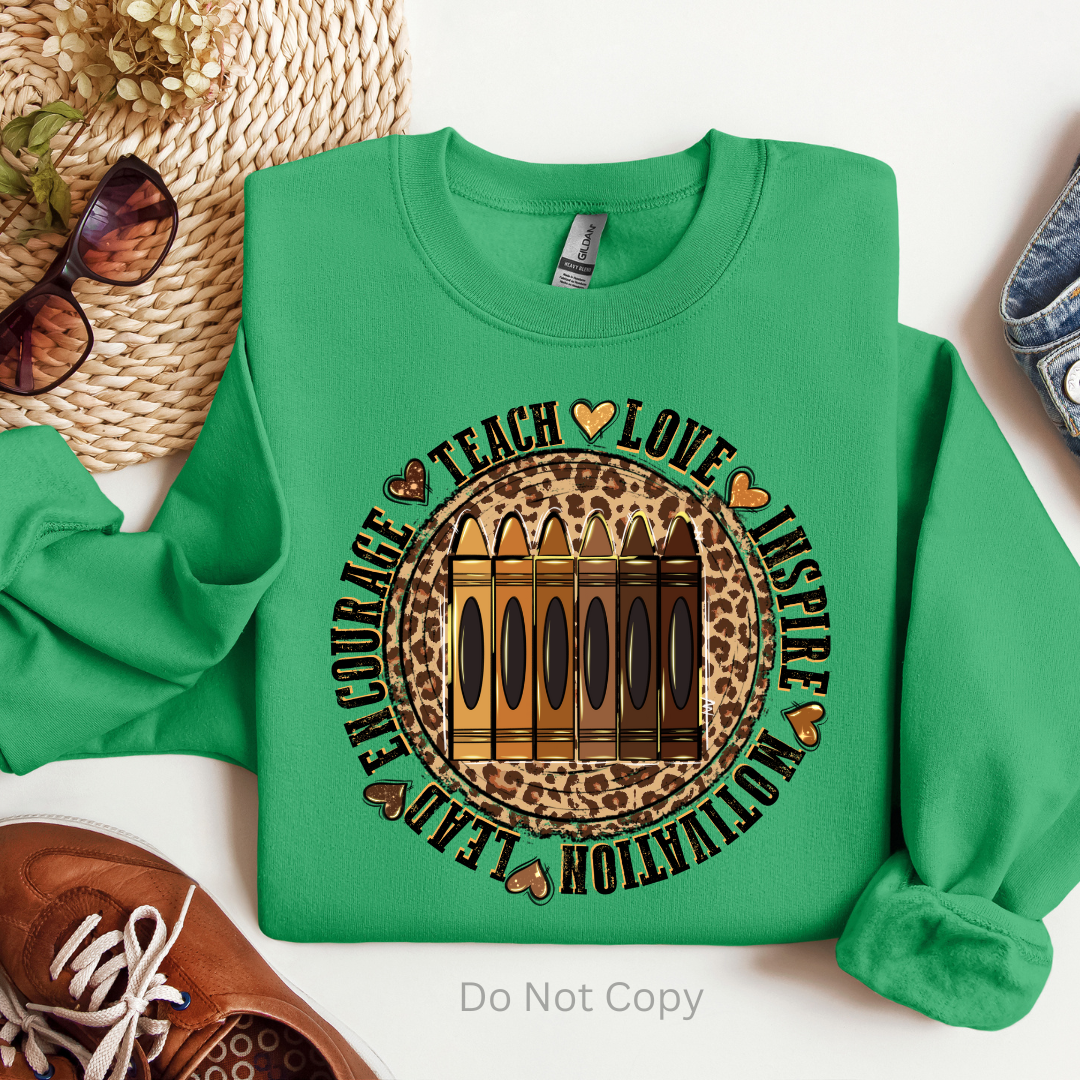 Melanin Crayon DTF (direct to film) print on a sweatshirt