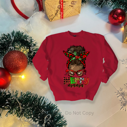 Merry Mama DTF Transfer ONLY - This is NOT a T Shirt