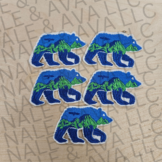 Mountain Bear Hat Patch front side