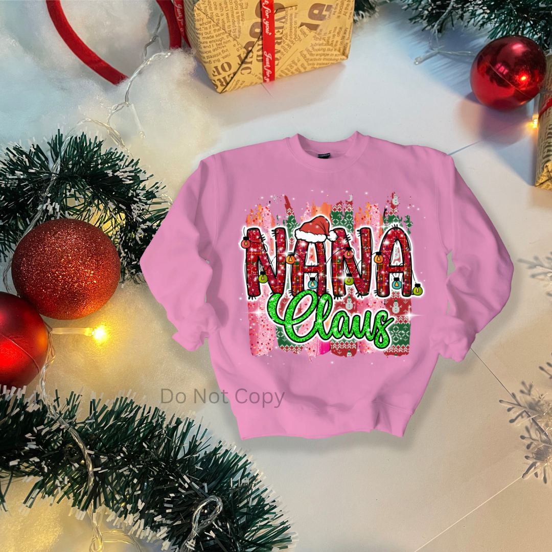 Family Claus DTF Transfer ONLY - This is NOT a T Shirt