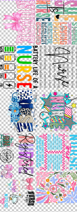 Nurse Pre Made Gang Sheet front side