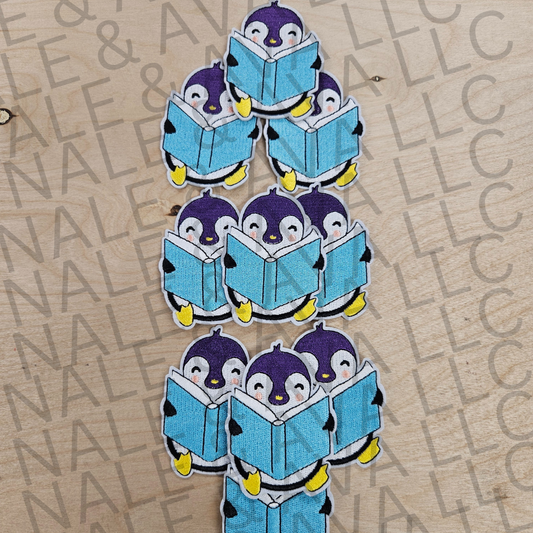 Penguins Reading Hat Patch front side