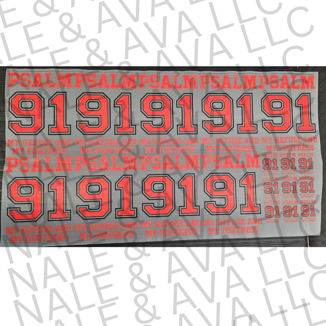Red text 'PSALM PSALM 919' on a gray background with 'Avalle & Avallu LLC' watermark.