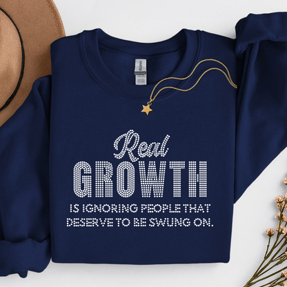 Real Growth Spangle Design on a Navy tshirt