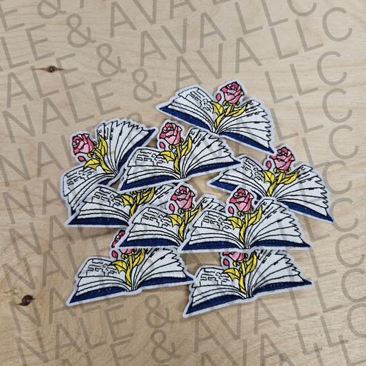 Roses & Books Hat Patch (1 Patch)