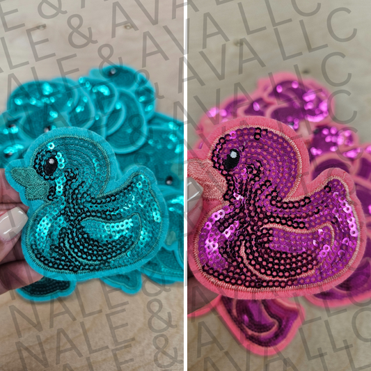 Sequin Duck Hat Patch front side