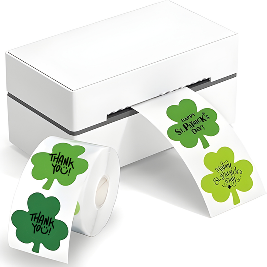 Shamrock Thank You Stickers