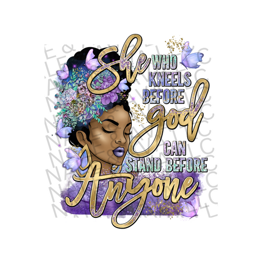 She Who Kneels Before God DTF (direct to film) print 