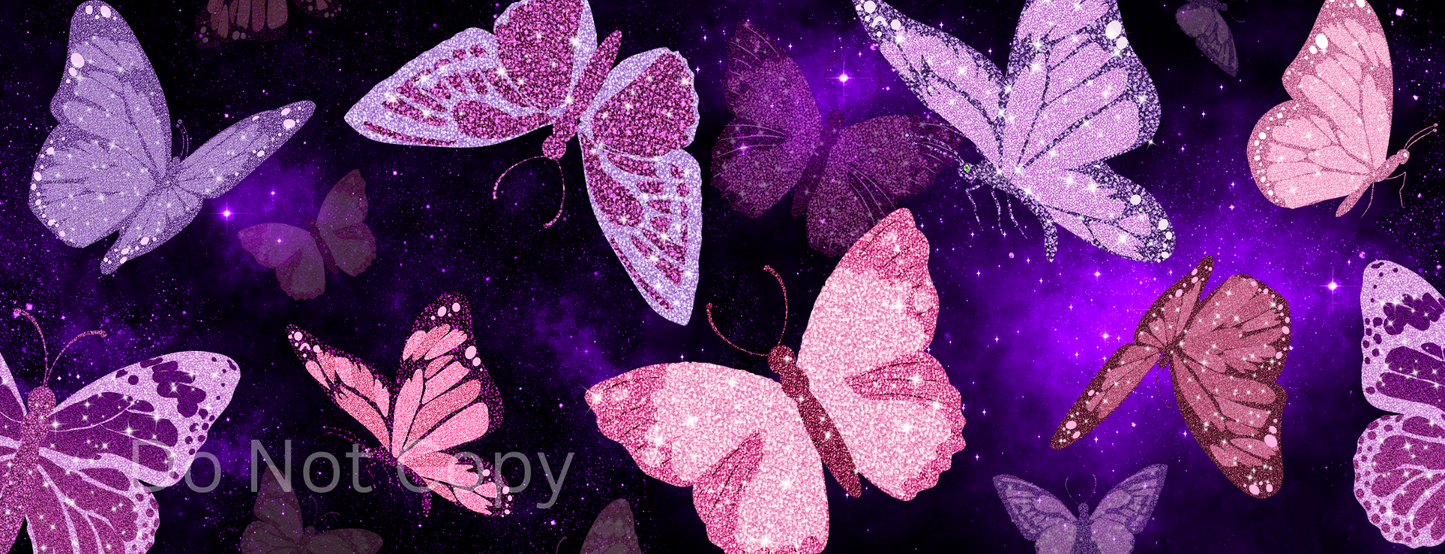 Space Butterflies 11oz Mug Wrap Sublimation Transfer ONLY - This is NOT a Mug
