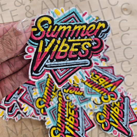 Summer Vibes Hat Patch front side