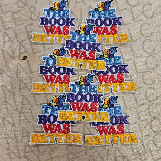 The Book Was Better Hat Patch front side