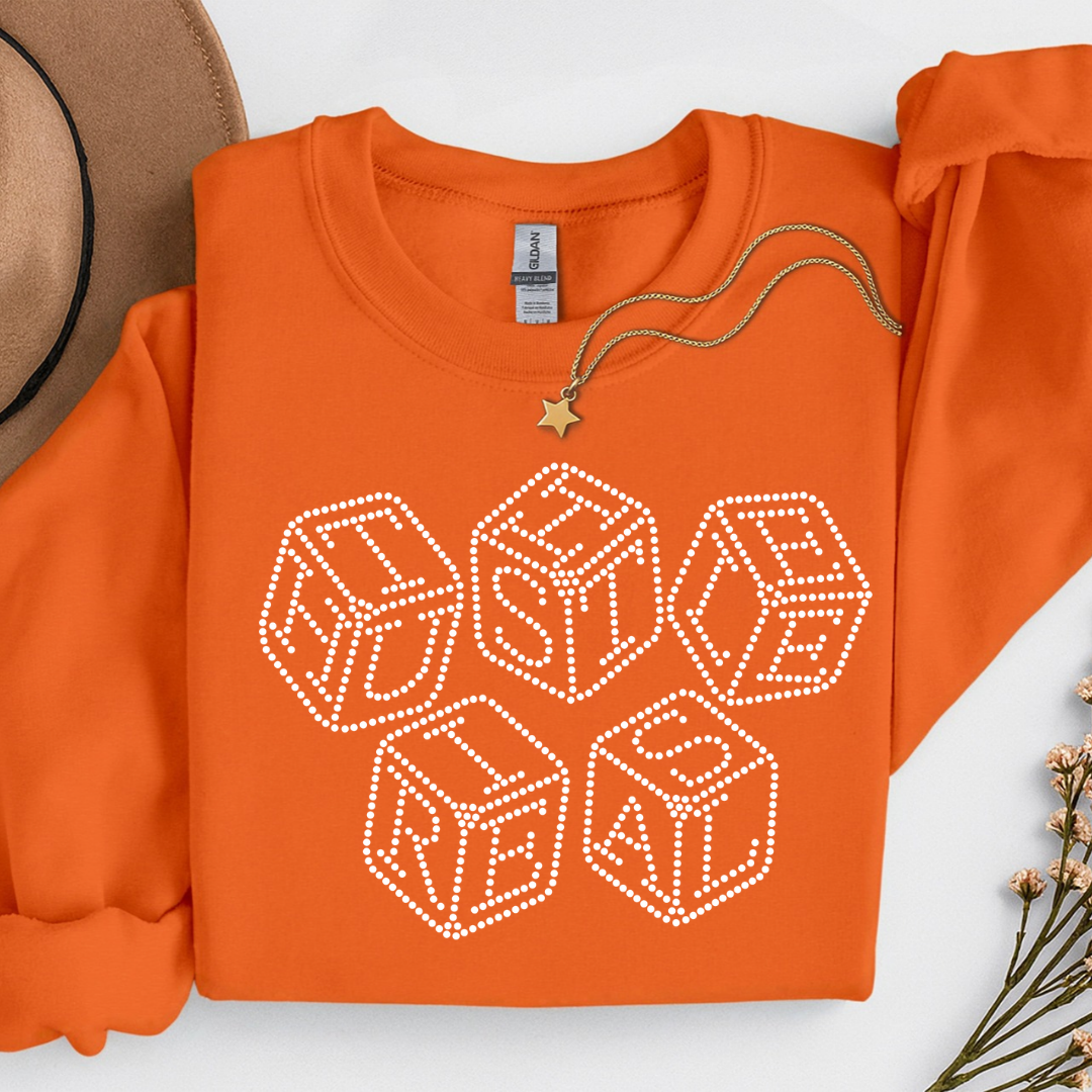 The Hustle Is Real Spangle Design on a tshirt