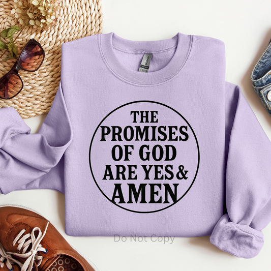 The Promises of God Screen Print Transfer on a tshirt front side