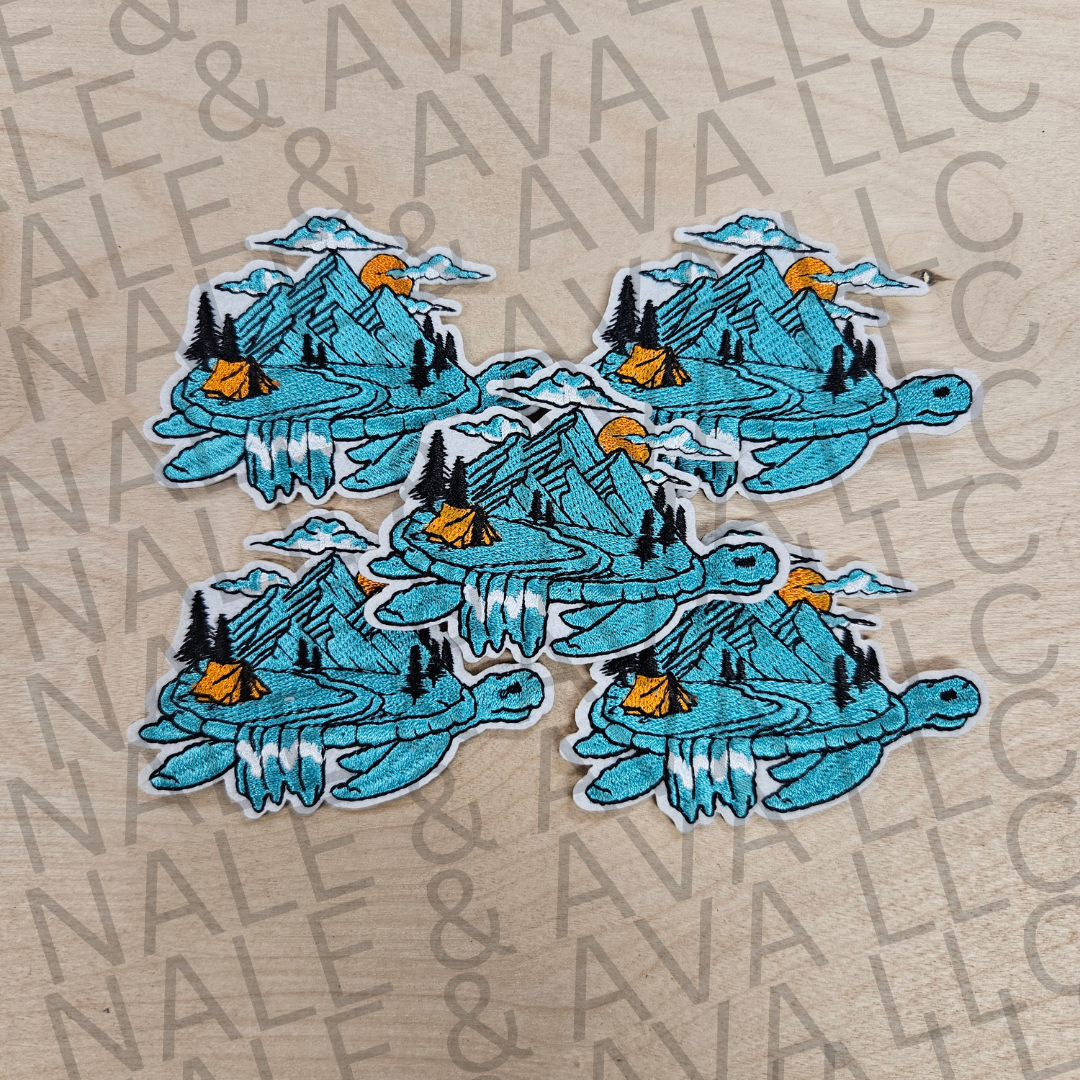 Turtle Swimming Hat Patch front side