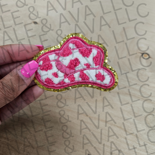 Animal Print Cowgirl Hat Patch (1 Patch)