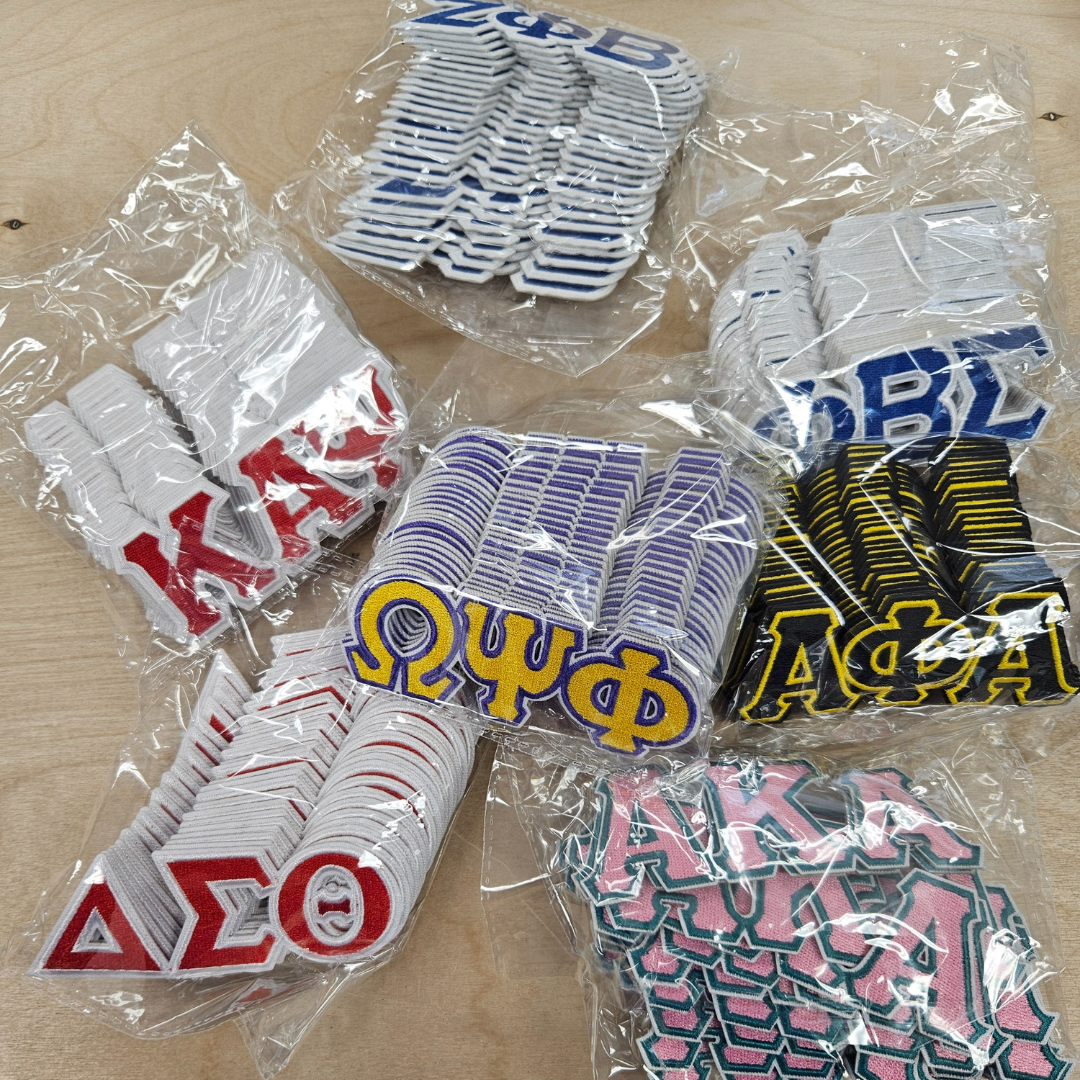 Greek Patch Greek Sorority & Fraternity Hat Patches | Embroidered Greek Letters ...