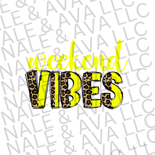 Weekend Vibes Digital PNG File