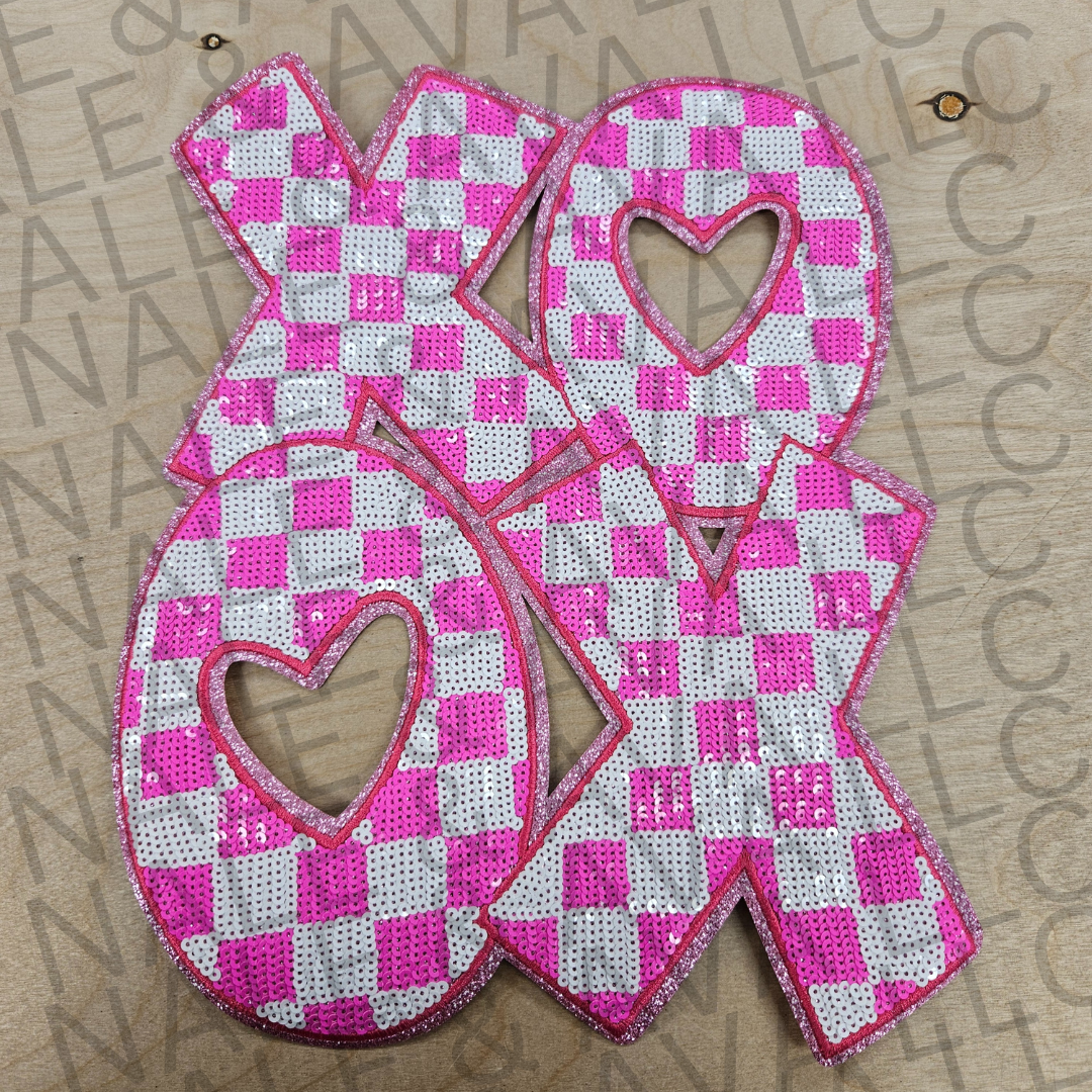 XOXO Sequin Patch front side