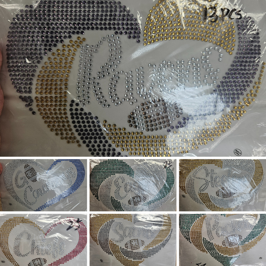 Football Rhinestone Transfer