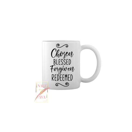 Chosen Blessed Forgiven Mug
