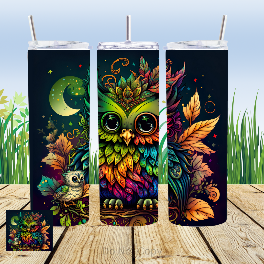 Owl Dreams 20oz Tumbler Sublimation Transfer ONLY - This is NOT a Tumbler